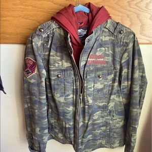 Women’s Harley Davidson hoodie Camo jacket like new women’s extra-large